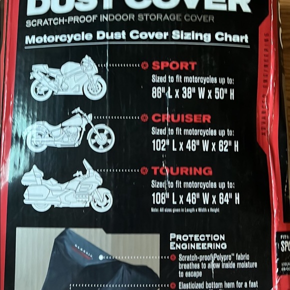 Dust cover for motorcycle - Picture 3 of 3